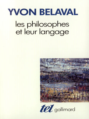 cover image of Les philosophes et leur langage
